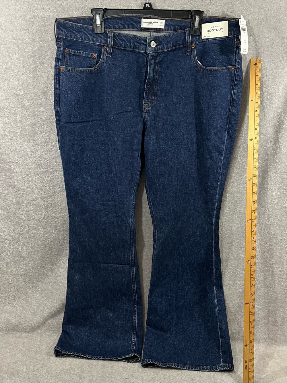 Abercrombie & Fitch Bootcut Jeans Womens 34 Short Dark Wash Mid Rise Stretch NWT
